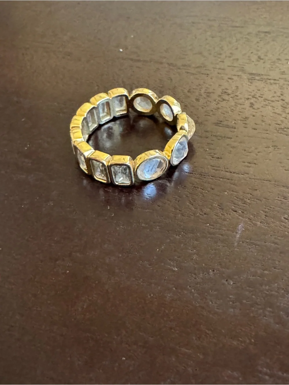 Anthropologie two stone crystal ring